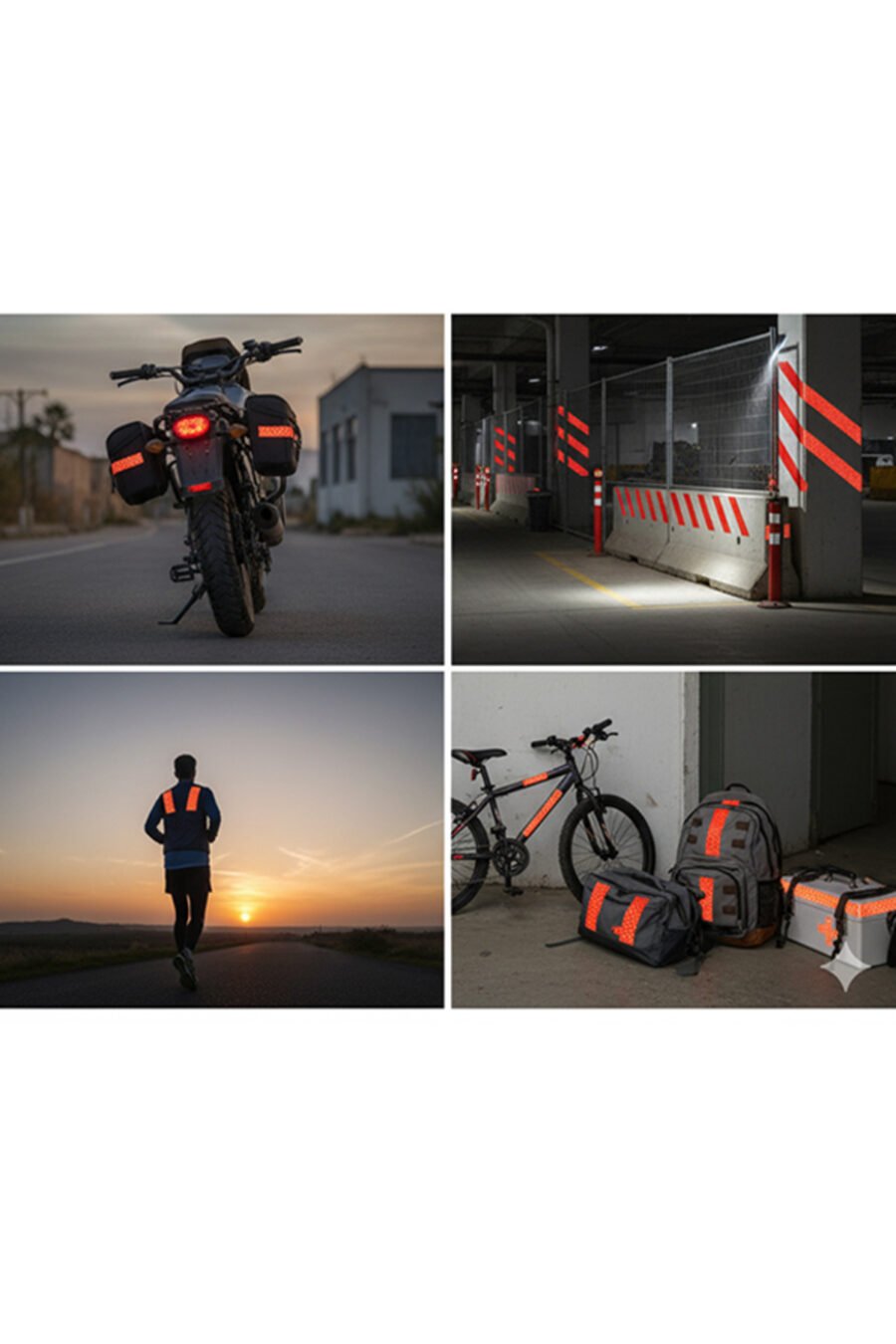 Kırmızı Reflektör Şerit İkaz Bandı (2 Metre)