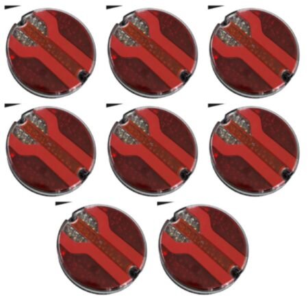 8'li Hamburger Lamba Seti - 4 Fonksiyonlu Kayar Led (12v)