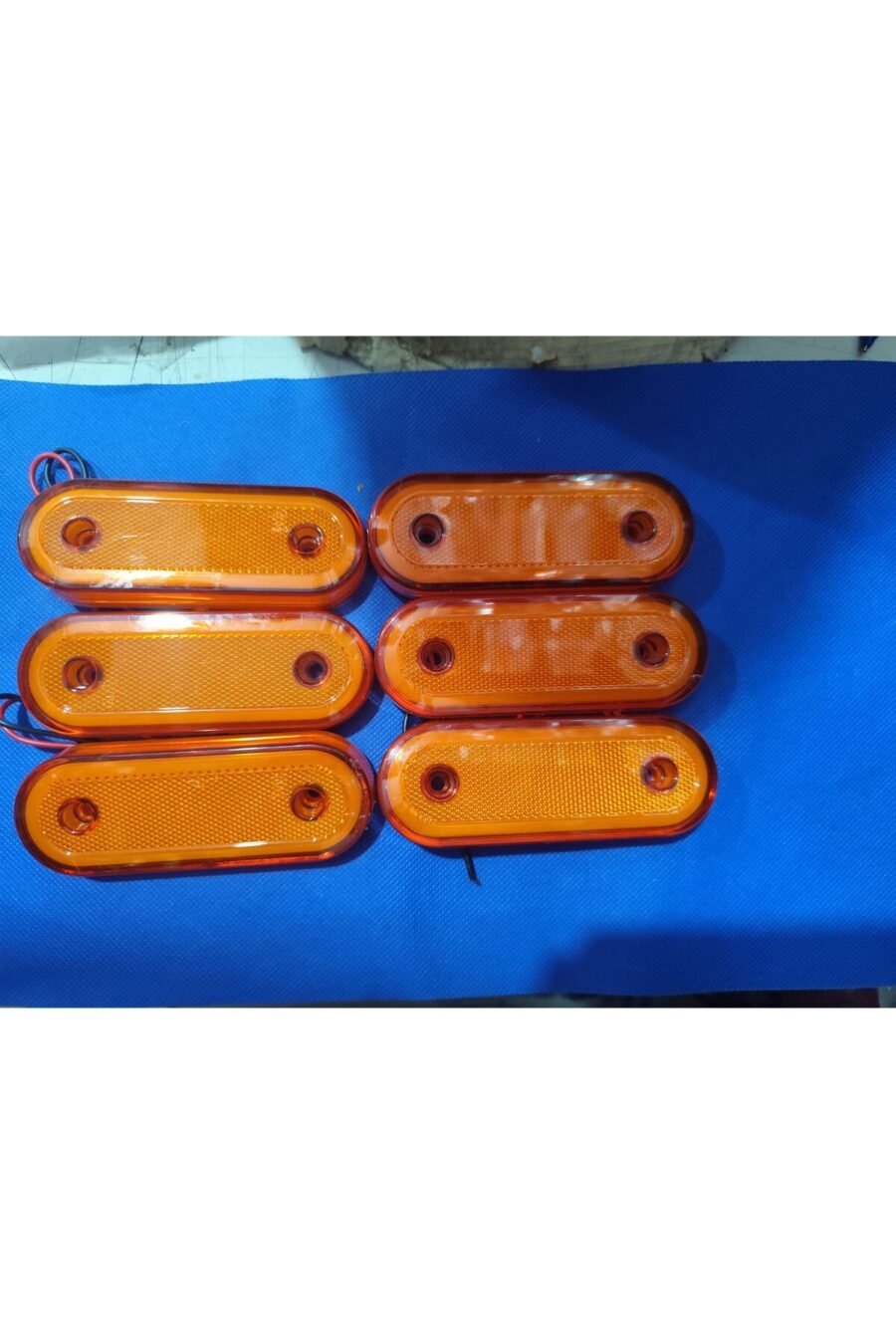 6'lı Oval Neon Yan Lamba Seti - Turuncu