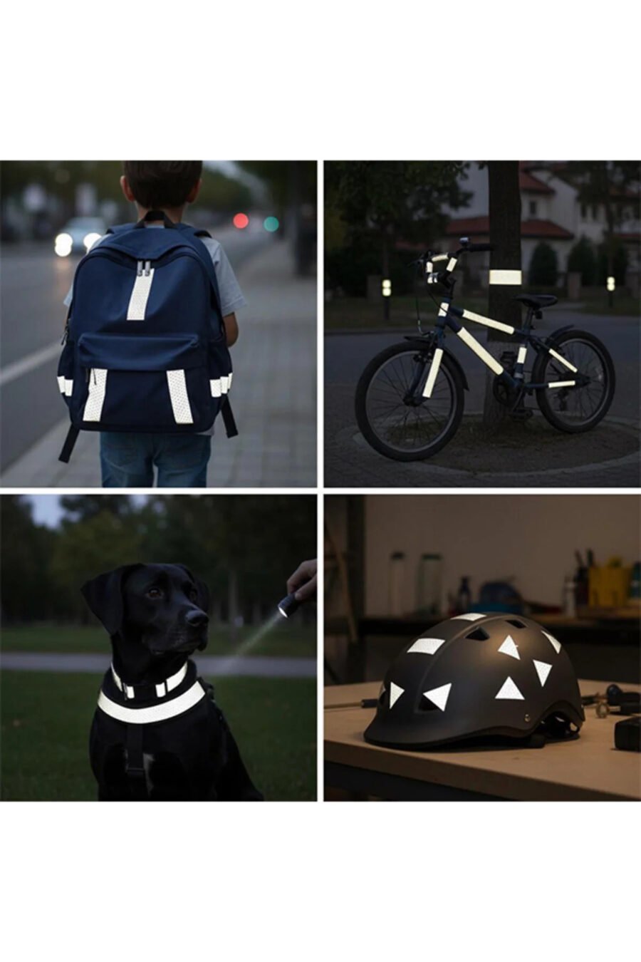 Beyaz Reflektör Şerit İkaz Bandı (2 Metre)