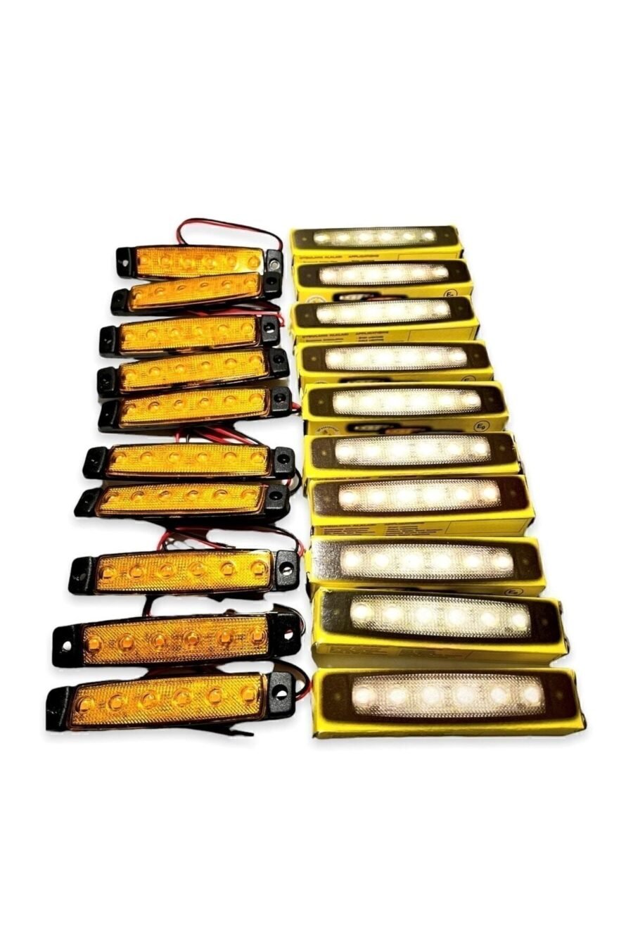 10'lu Parmak Led Seti - Sarı (24v / E-belgeli)