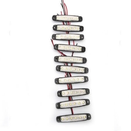 10 Adet Beyaz 6 Ledli Parmak Lamba - Parmak Led Pozisyon Lambası