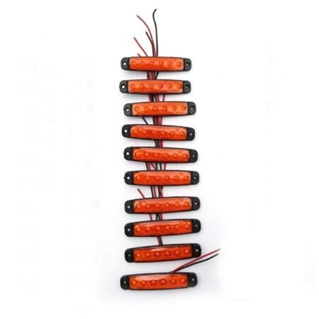 10 Adet Sarı 6 Ledli Parmak Led Lamba - Parmak Led 6 Ledli Led Pozisyon Led Lambası