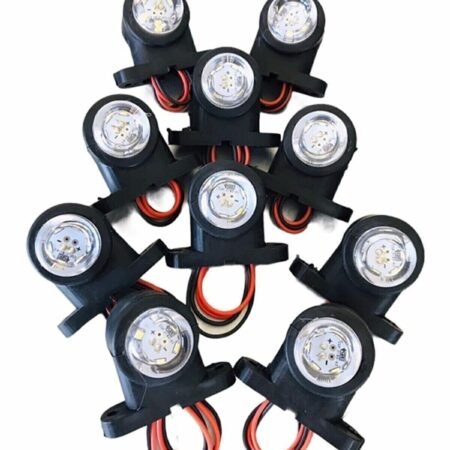 12 Led'li Mini Takoz Led Lamba Kırmızı Beyaz 10 Adet12v24v Led Pozisyon Lambası