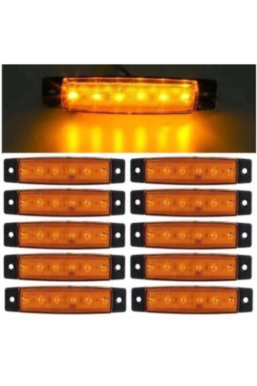 Dorse Parmak Lamba 12 -24 Volt 6 Ledli 10 Adet Parmak Led Dorse Kamyon Led Lamba