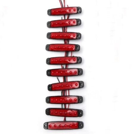10 Adet 6 Ledli Parmak Lamba Kırmızı Sanel Tip Parmak Led Yan Lamba Kırmızı