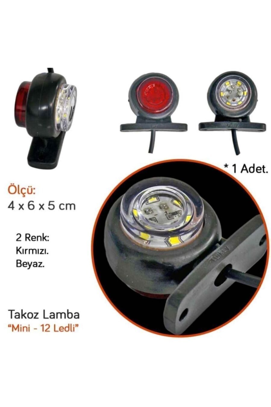 1_org_zoom-354.jpg 12 Led'li Mini Takoz Lamba - Kırmızı/beyaz (12-24v)