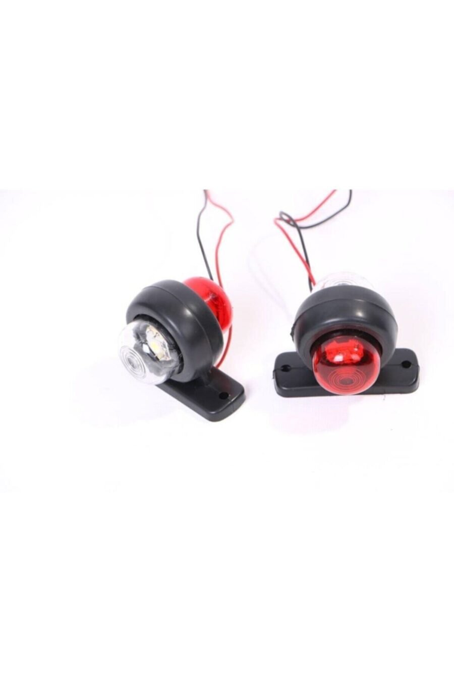 Tek Ledli Mini Takoz Lamba Kırmızı-beyaz (12v-24v)