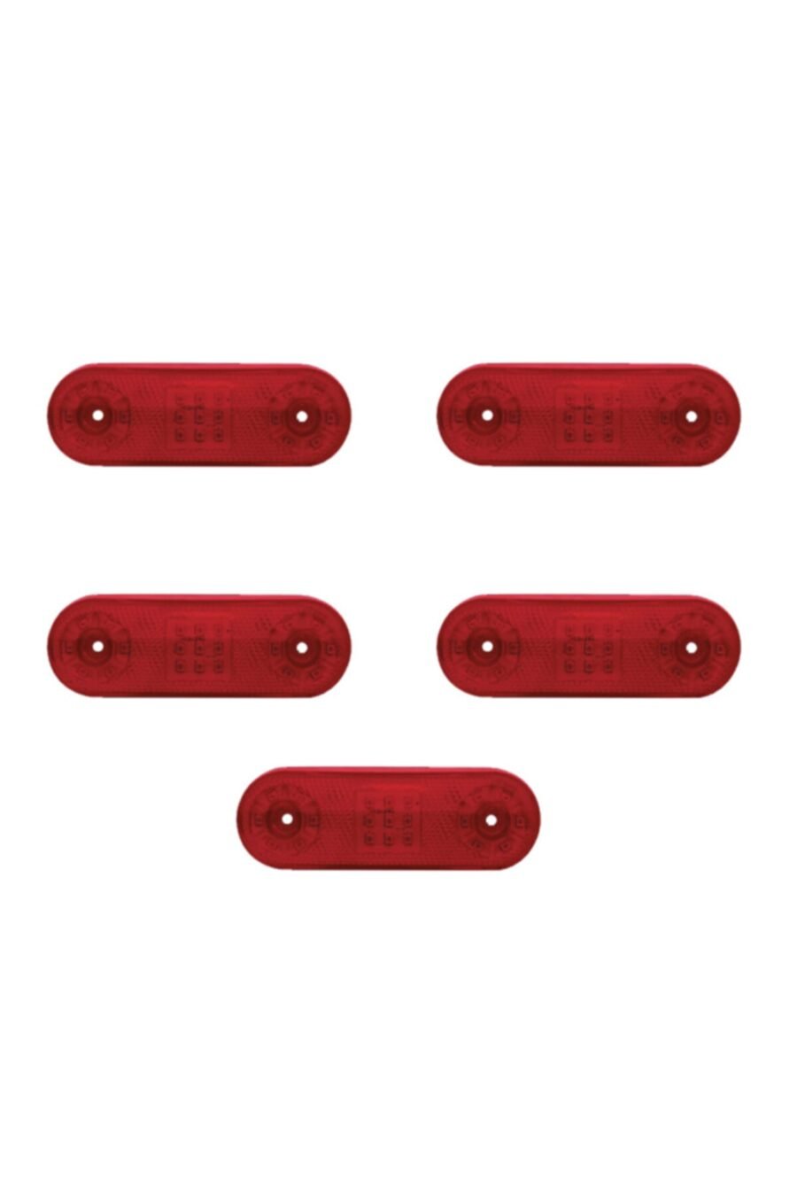 5'li Yüksek Işıklı Side Marker Yan Lamba - Kırmızı