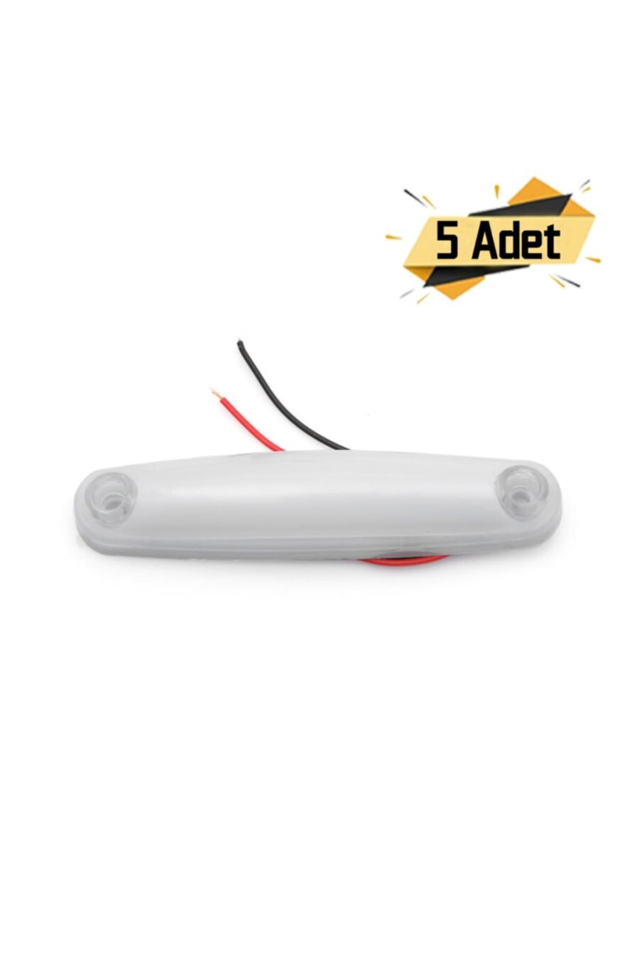 5'li Neon Yan Kasa Lambası Seti - Beyaz