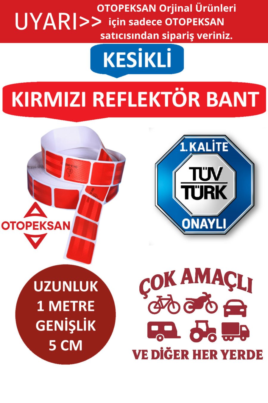1_org_zoom-41.jpg Kırmızı Kesikli Reflektör Şerit Bant (tüvtürk Onaylı - 1 Metre)