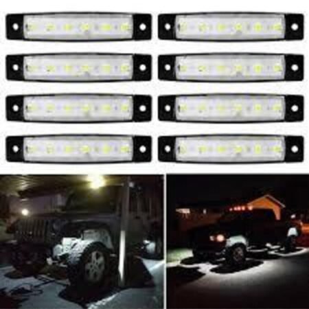 Dorse Parmak Lamba 12 -24 Volt 6 Ledli (Beyaz Renk) 10 Adet Parmak Led Dorse Kamyon