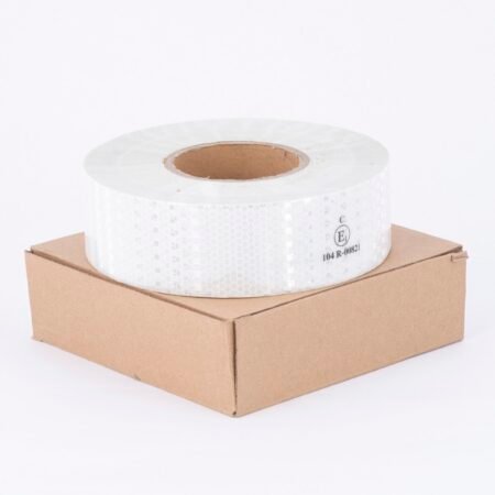 Petekli Beyaz Reflektör Şerit Bant (50 Metre / Tüvtürk Uyumlu)