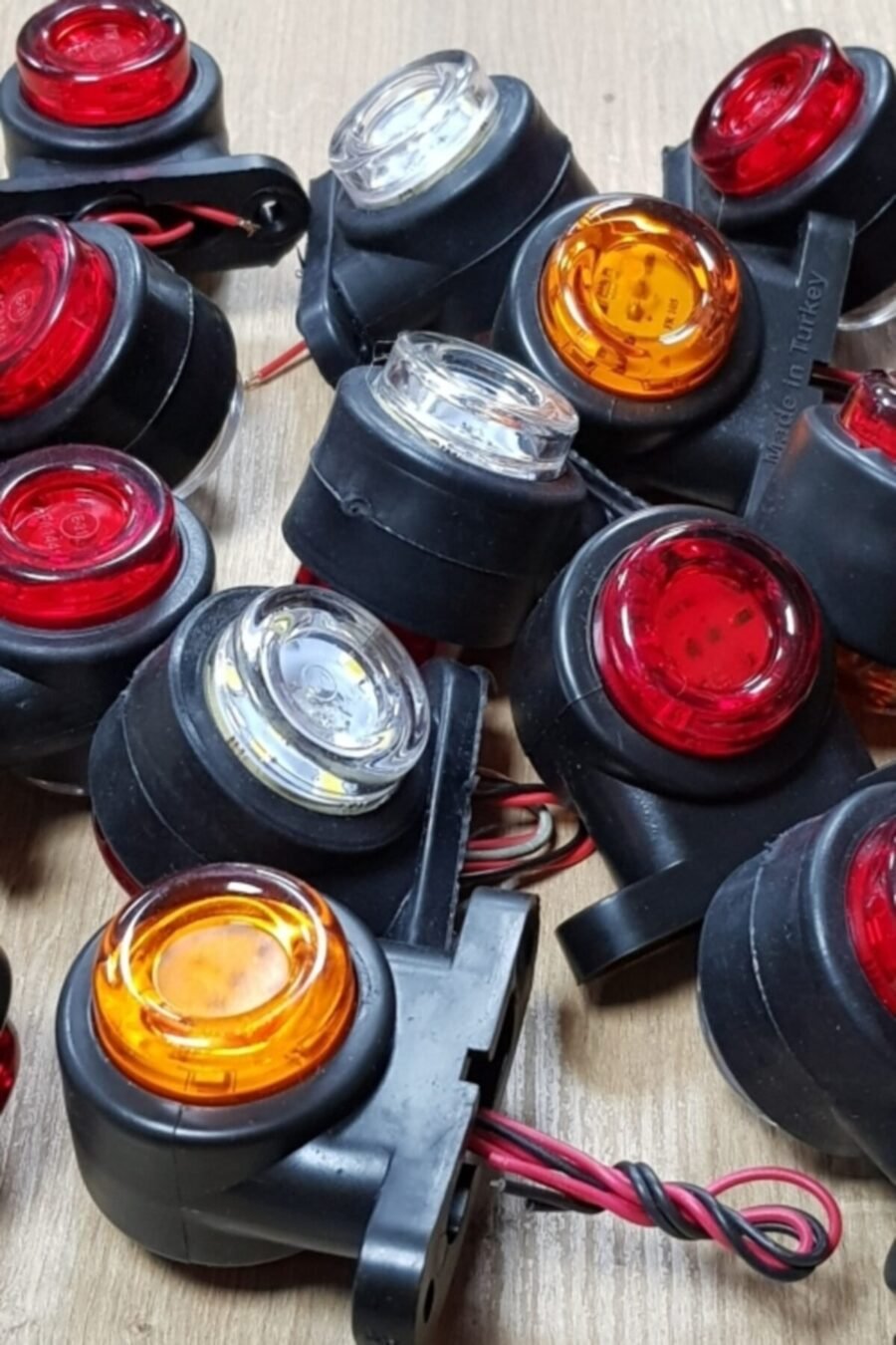 5'li Mini Star Takoz Led Seti - Sarı/kırmızı (12-24v)