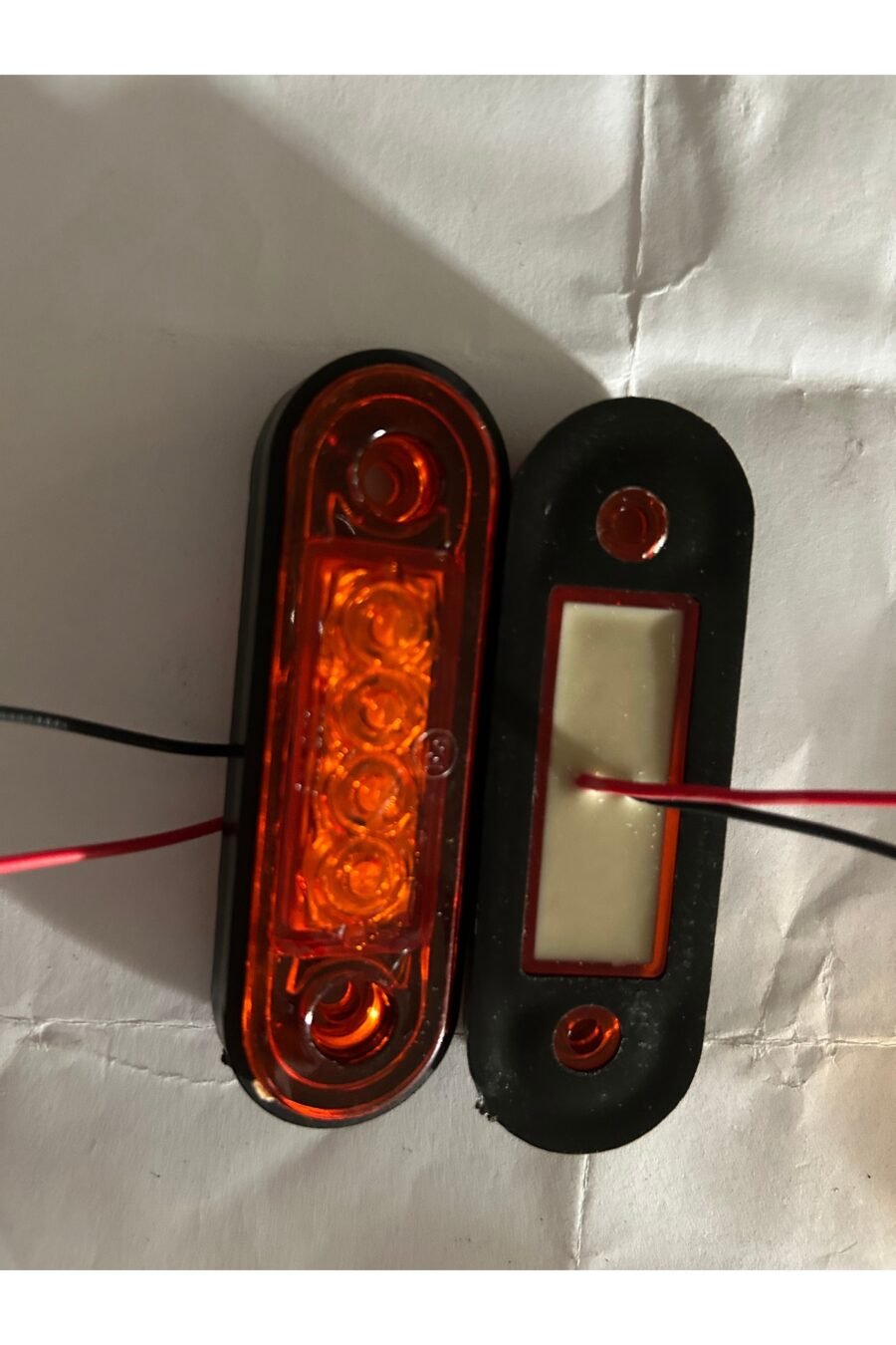 Was Tipi 4 Led'li Yan Lamba - Sarı (12-24v / Contalı)