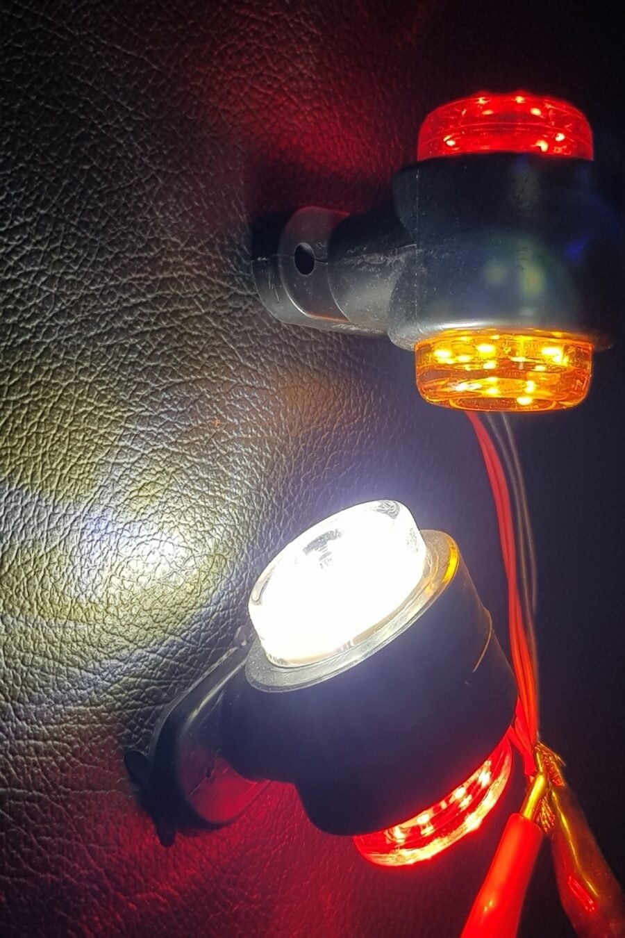 5'li Mini Star Takoz Led Seti - Sarı/kırmızı (12-24v)