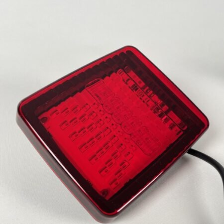 Kare Ledli Stop Lamba Kırmızı Ekstra İlave Fren-Park İsteyenler için (13CM) (12V-24V)