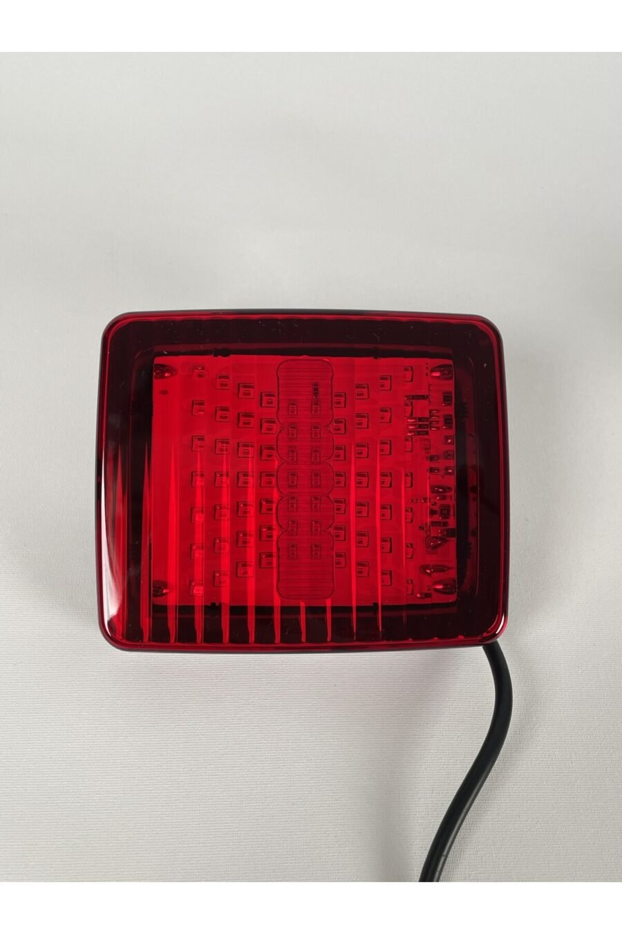 Kare Ledli Stop Lamba Kırmızı Ekstra İlave Fren-Park İsteyenler için (13CM) (12V-24V)
