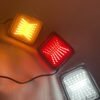 Kare Ledli Stop Lamba Kırmızı Ekstra İlave Fren-Park İsteyenler için (13CM) (12V-24V)