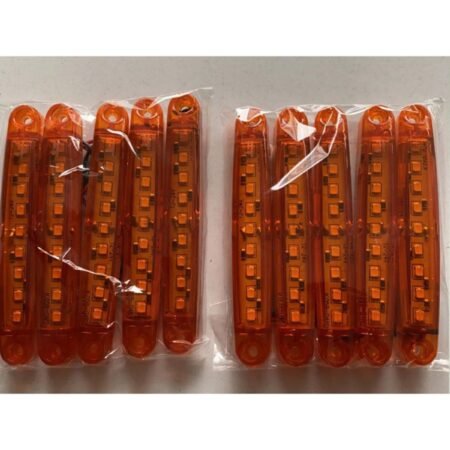 20 Adet Turuncu Parmak Led (9 Ledli) Led Pozisyon Lambası Sanel Model Arkası Kapaklı