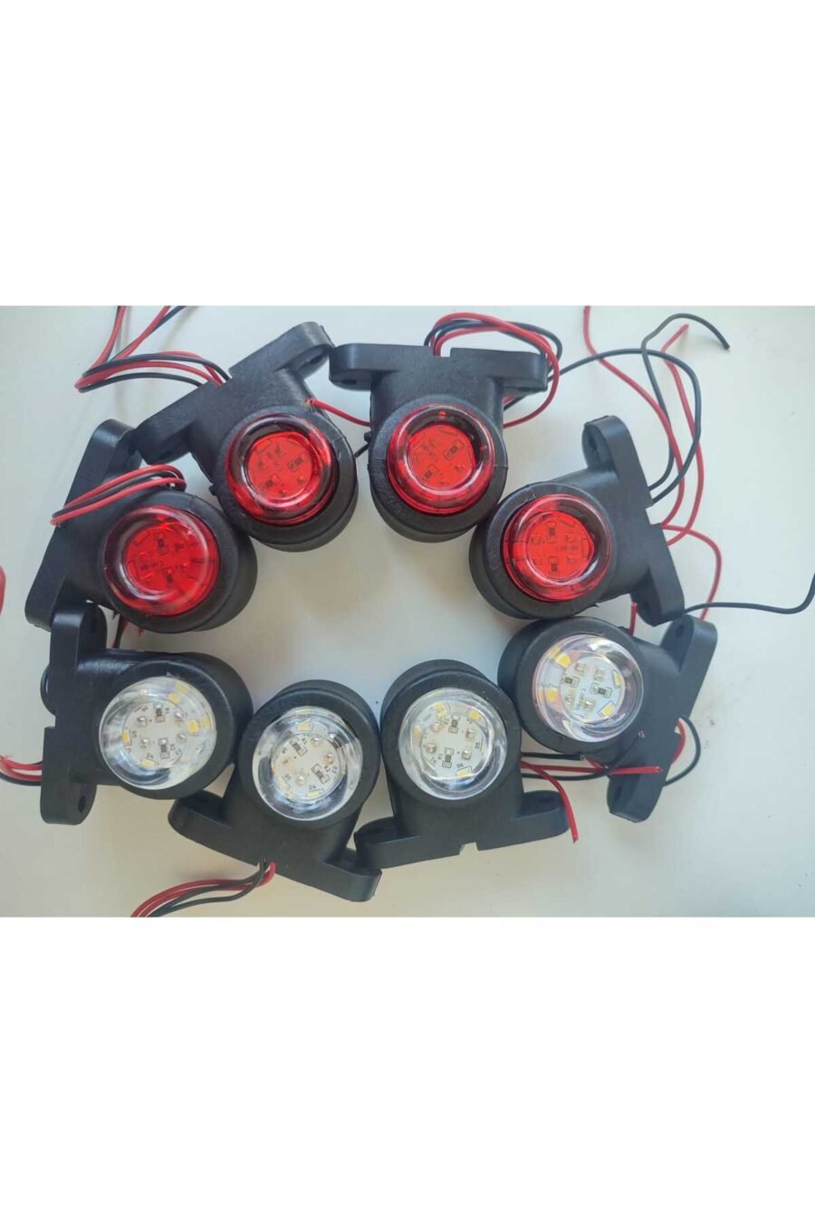 Mini Star Takoz Lamba 6+6 Led Kırmızı Beyaz 10 Adet