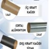 Dizel Isıtıcı (Webasto Tipi) 75mm Esnek Sıcak Hava Kanalı (Kraft Hortum) Uyumlu - İç Alüminyum