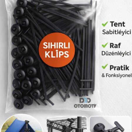 50 Adet Sihirli Klips Tamir Klipsi Yeni Nesil Cırt Kelepçe