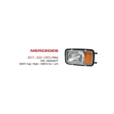 Far Sağ Mercedes 2517-2521 Kamyon (1973-1996) E-Belgeli