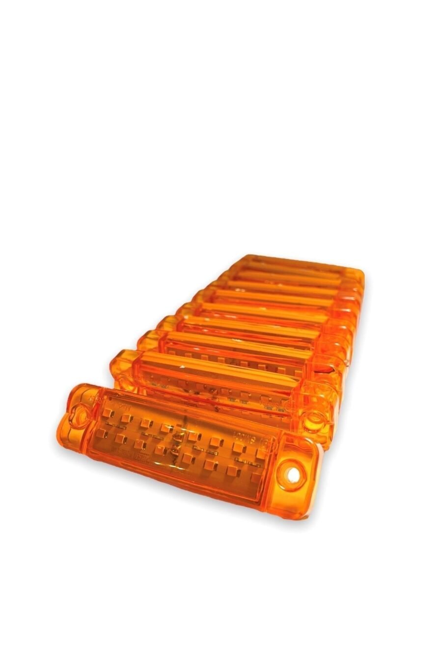 (10 Adet) Çift Sıra Parmak Led Sarı Renk 10cm 16 Led