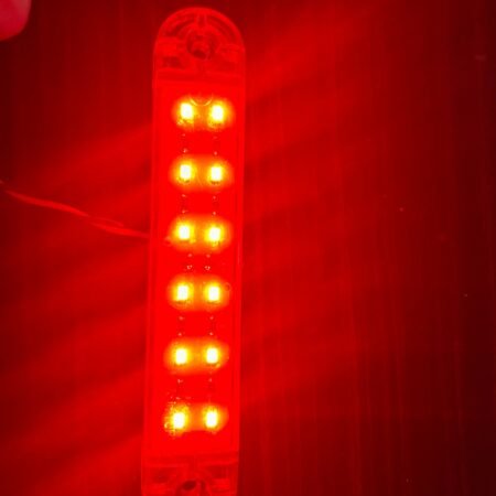 12 Ledli Parmak Lamba12.24 Volt Uyumlu Kırmızı