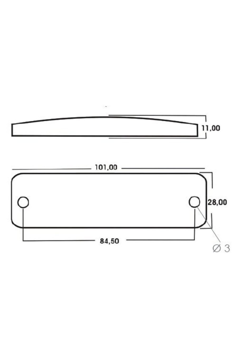 (10 Adet) Çift Sıra Parmak Led Sarı Renk 10cm 16 Led