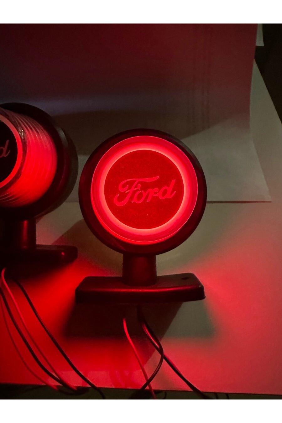 Ford Serisi Uyumlu Maxi Takoz Lamba - Kırmızı Beyaz - 12/24V (2 Adet)