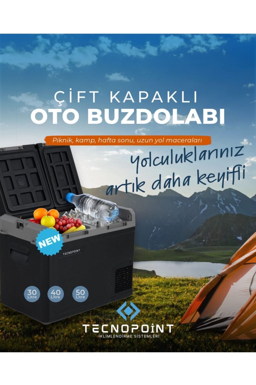 Oto Buzdolabı 30 Litre Çift Kapak