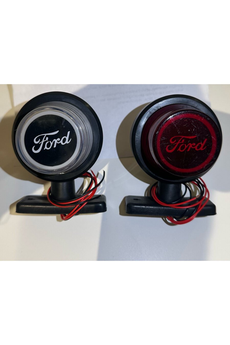Ford Serisi Uyumlu Maxi Takoz Lamba - Kırmızı Beyaz - 12/24V (2 Adet)