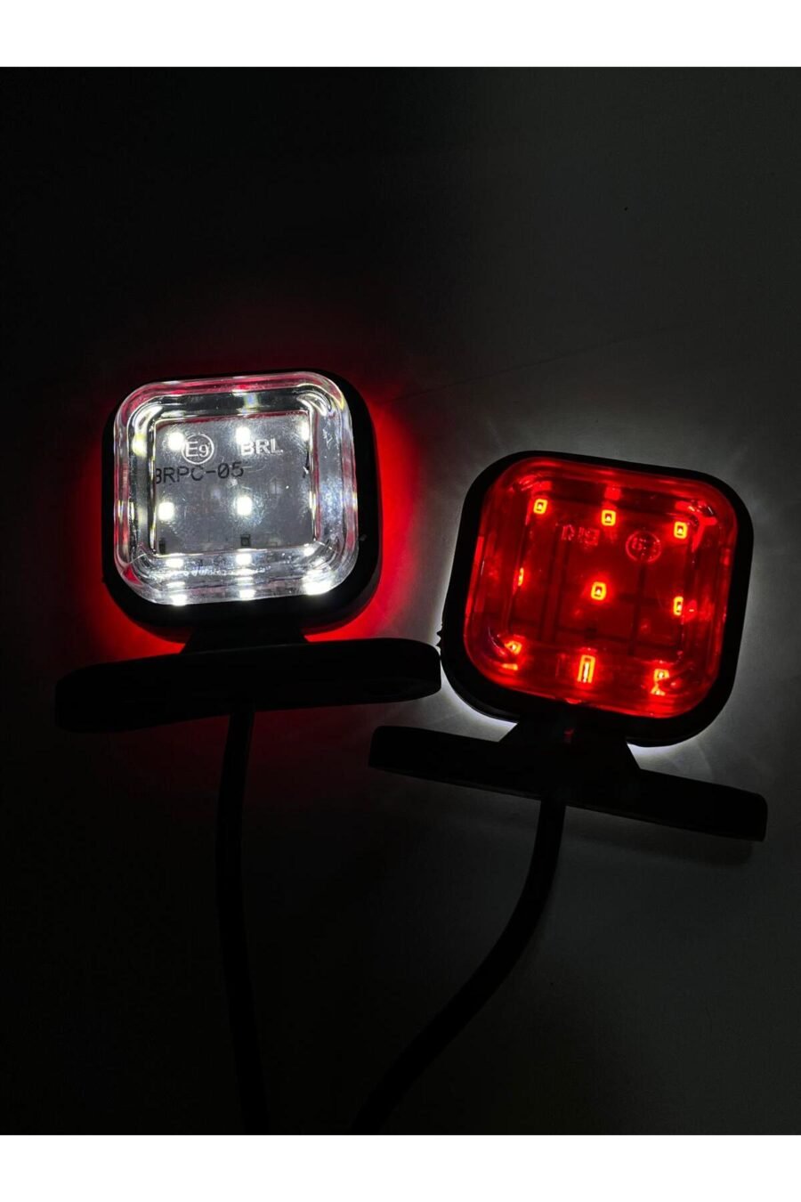 Mini Kare Takoz Lamba Led [Kırmızı-Beyaz] 10ADET