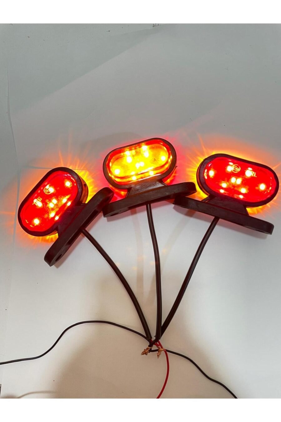 Oval Takoz Lamba 8 Ledli [10ADET-SARI-KIRMIZI]