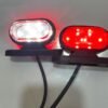 Oval Takoz Lamba 8 Ledli [10ADET] Beyaz-Kırmızı