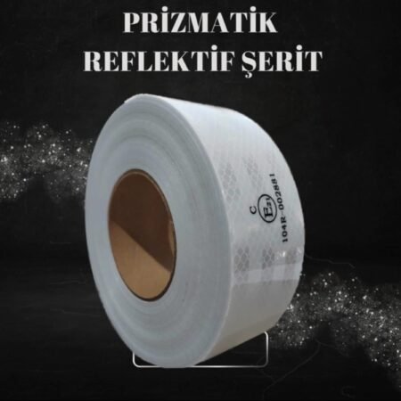 50 Metre 1.KALİTE Şerit Reflektör Beyaz Tüvtürk Muayene Onaylı