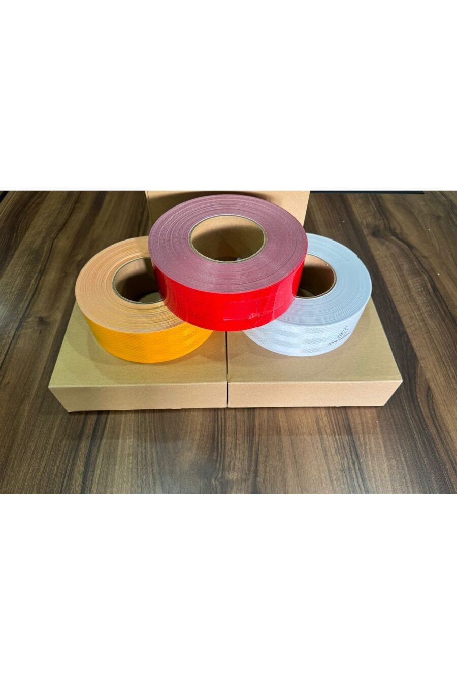 50 Metre 1.KALİTE Şerit Reflektör Kırmızı Tüvtürk Muayene Onaylı