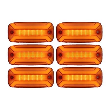 6 Adet Neon Ledli Yan Dorse Kasa Lambası 12-24 Volt Melek Kanadı Turuncu