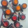 10 Adet 6+6 Led'li Mini Takoz Led (Sarı - Kırmızı) (Kamyon Tır Aksesuar Dorse Lambası) - 12/24 Volt